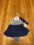 bu little me dress new, 6m