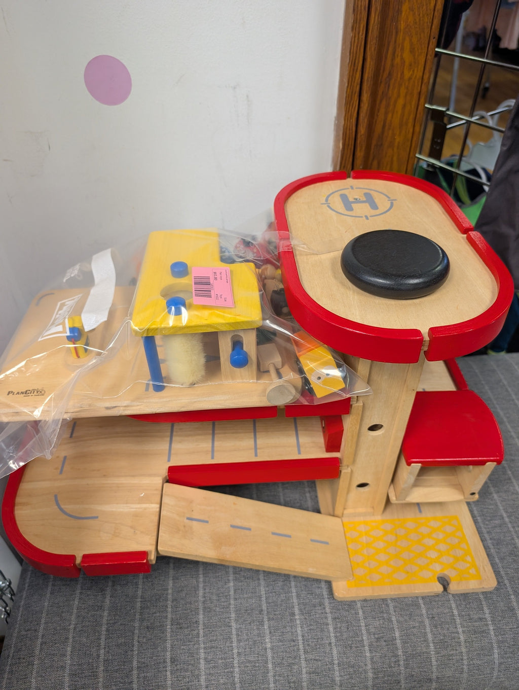 Plan toys wood parking garage