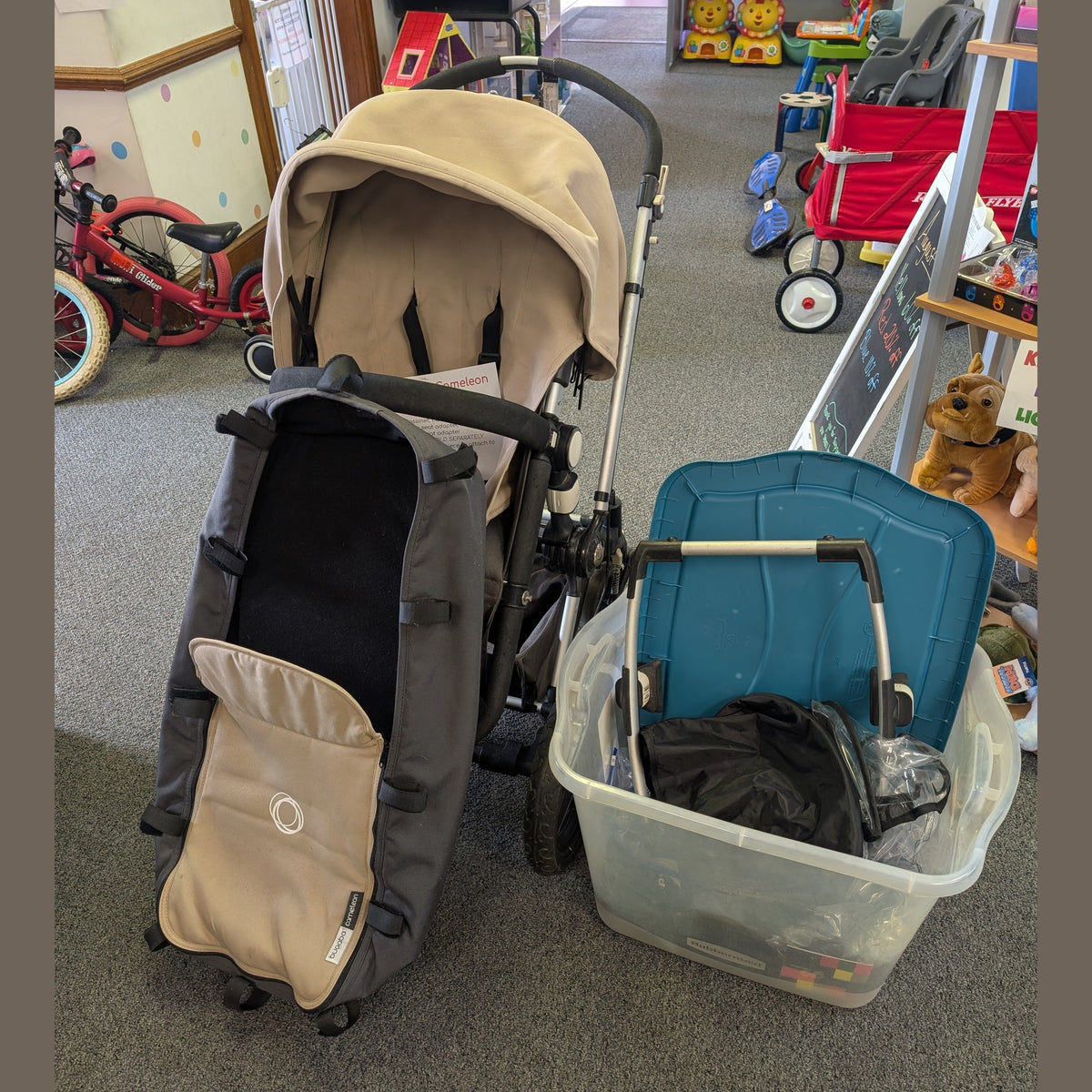 Tan  Bugaboo Cameleon Stroller w accessories