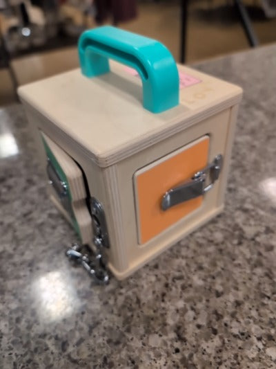 lovevery wooden latch cube