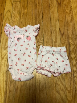 pk chick pea outfit, 3-6m