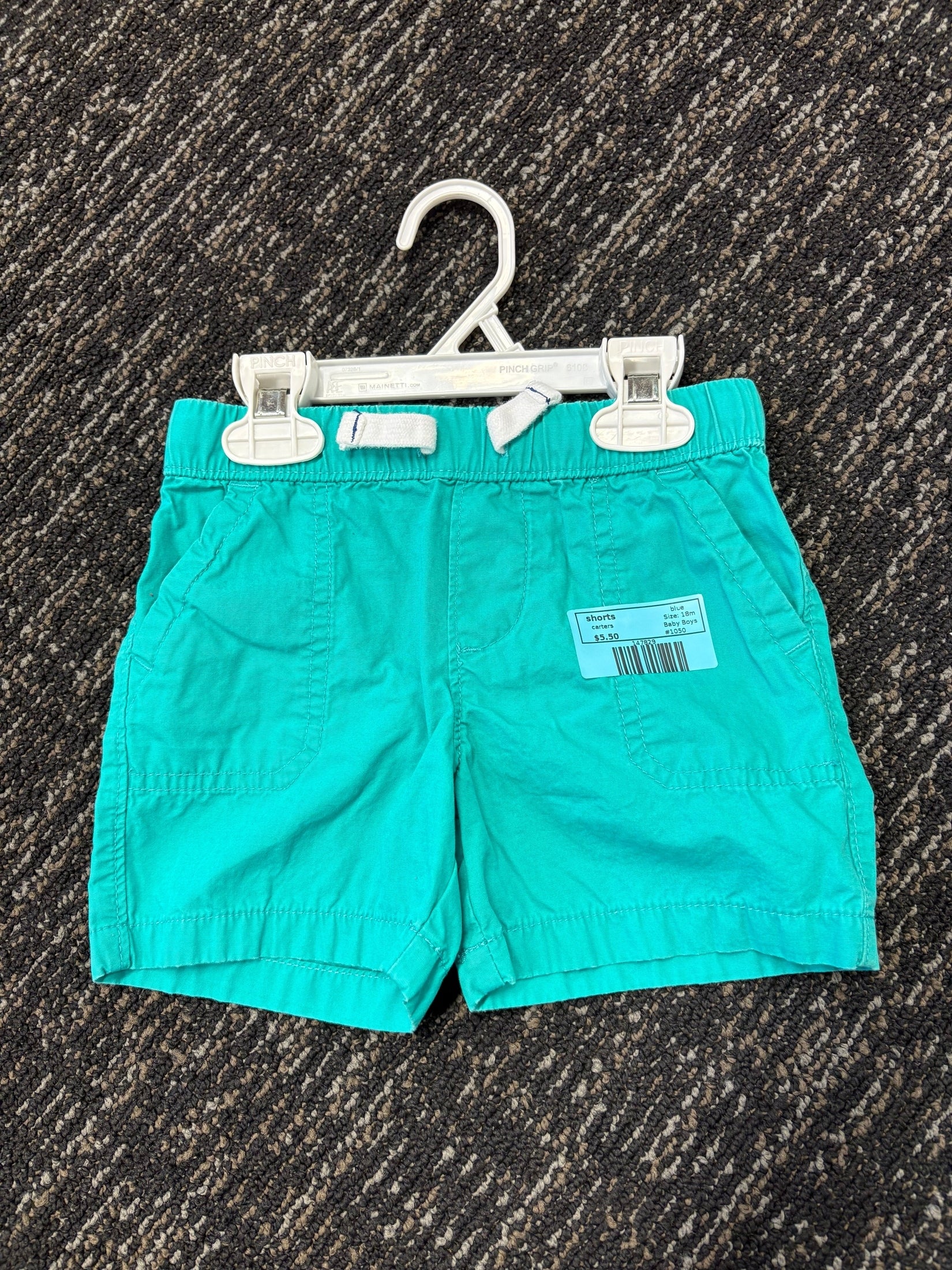 blue carters shorts, 18m