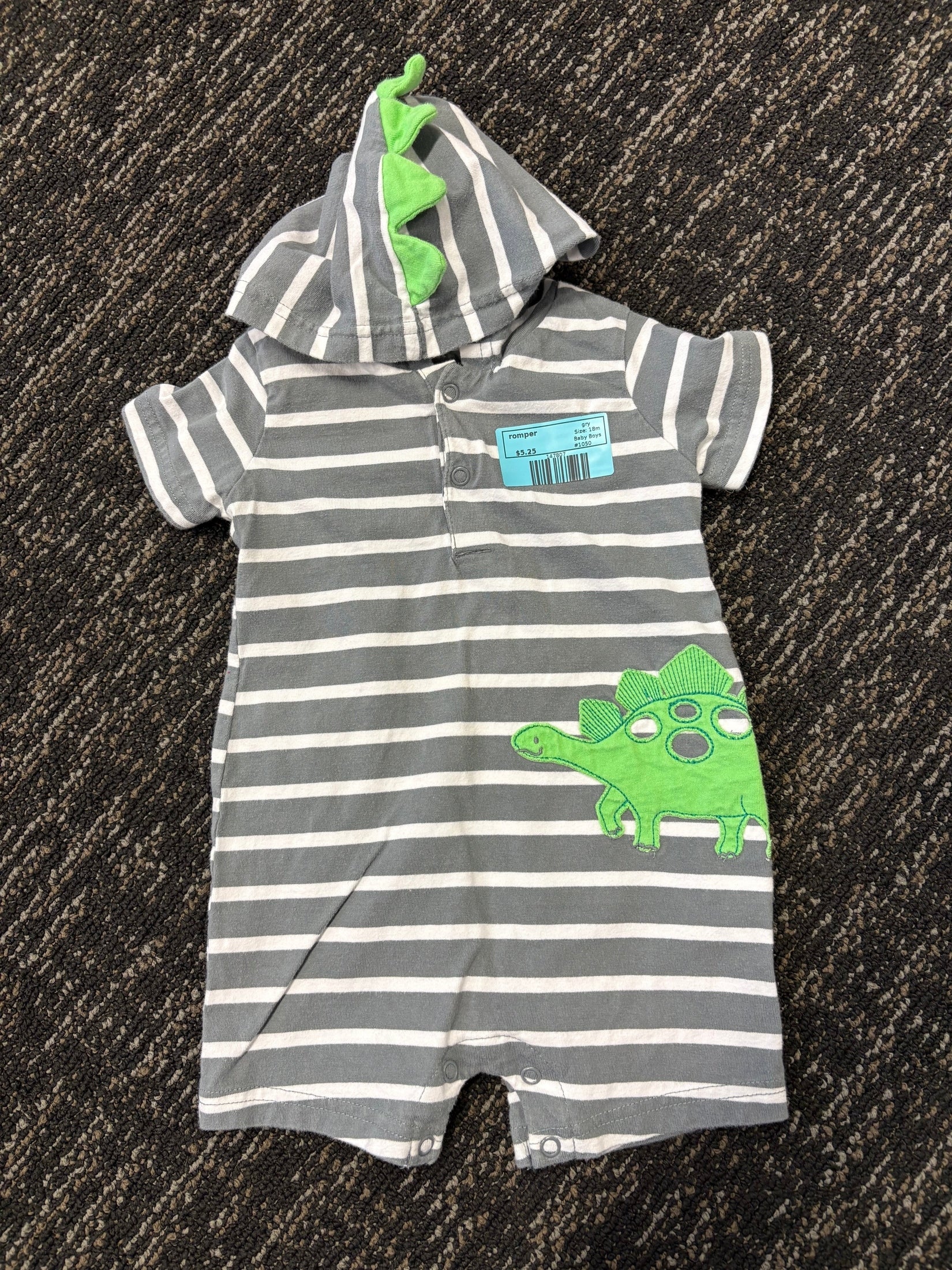 gry  romper, 18m