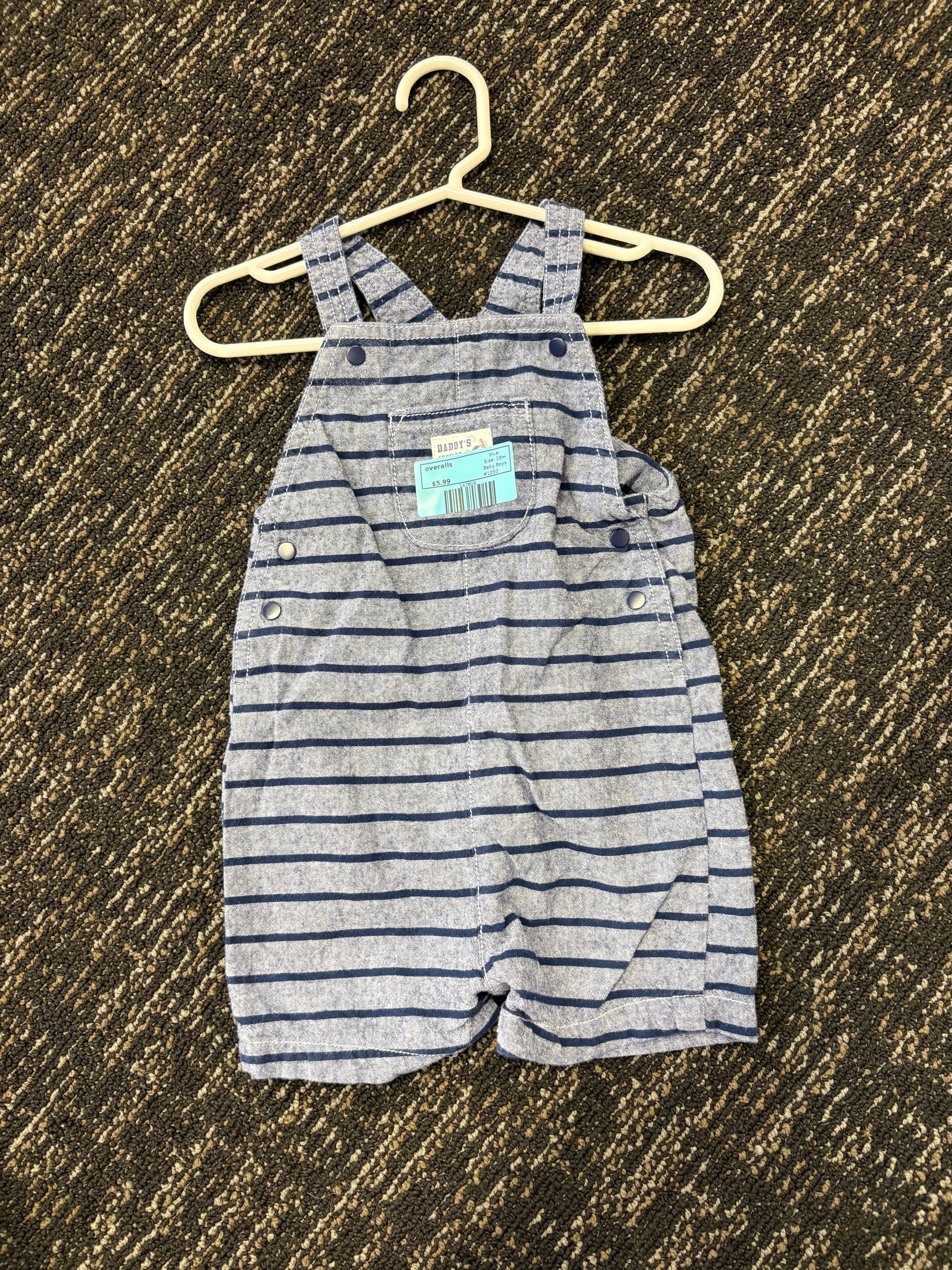blue  overalls, 18m