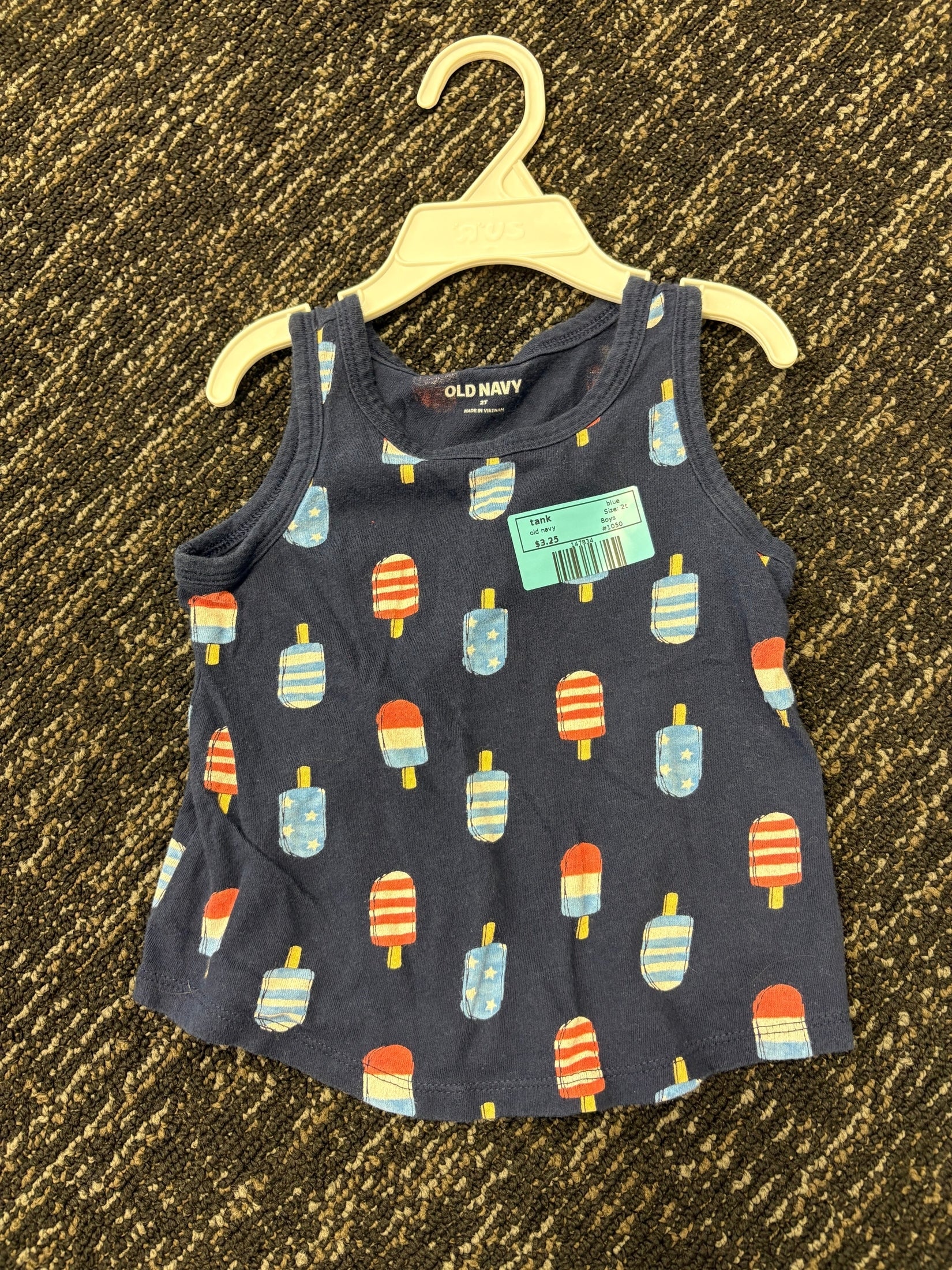 blue old navy tank, 2t
