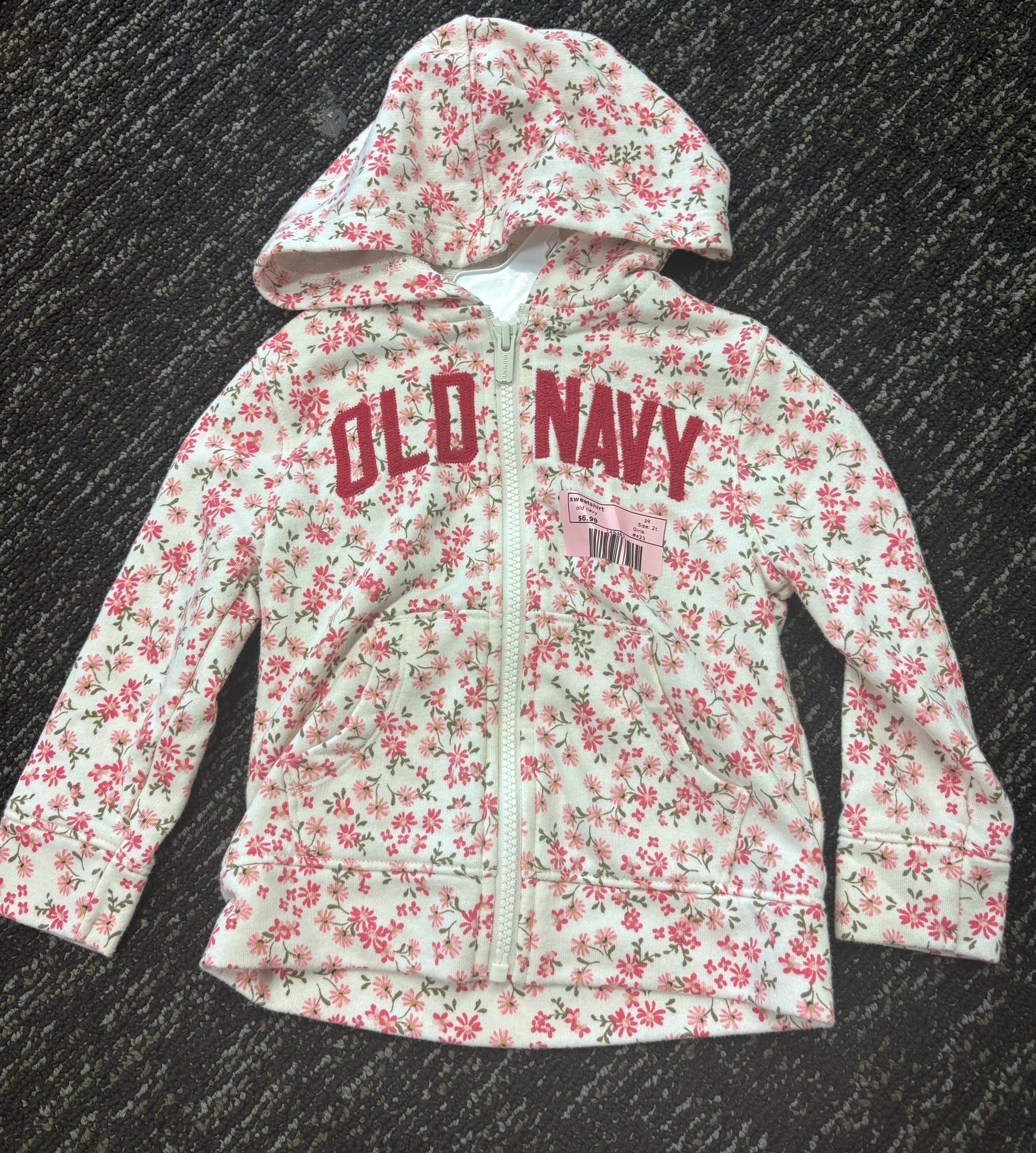 pk old navy sweatshirt, 2t