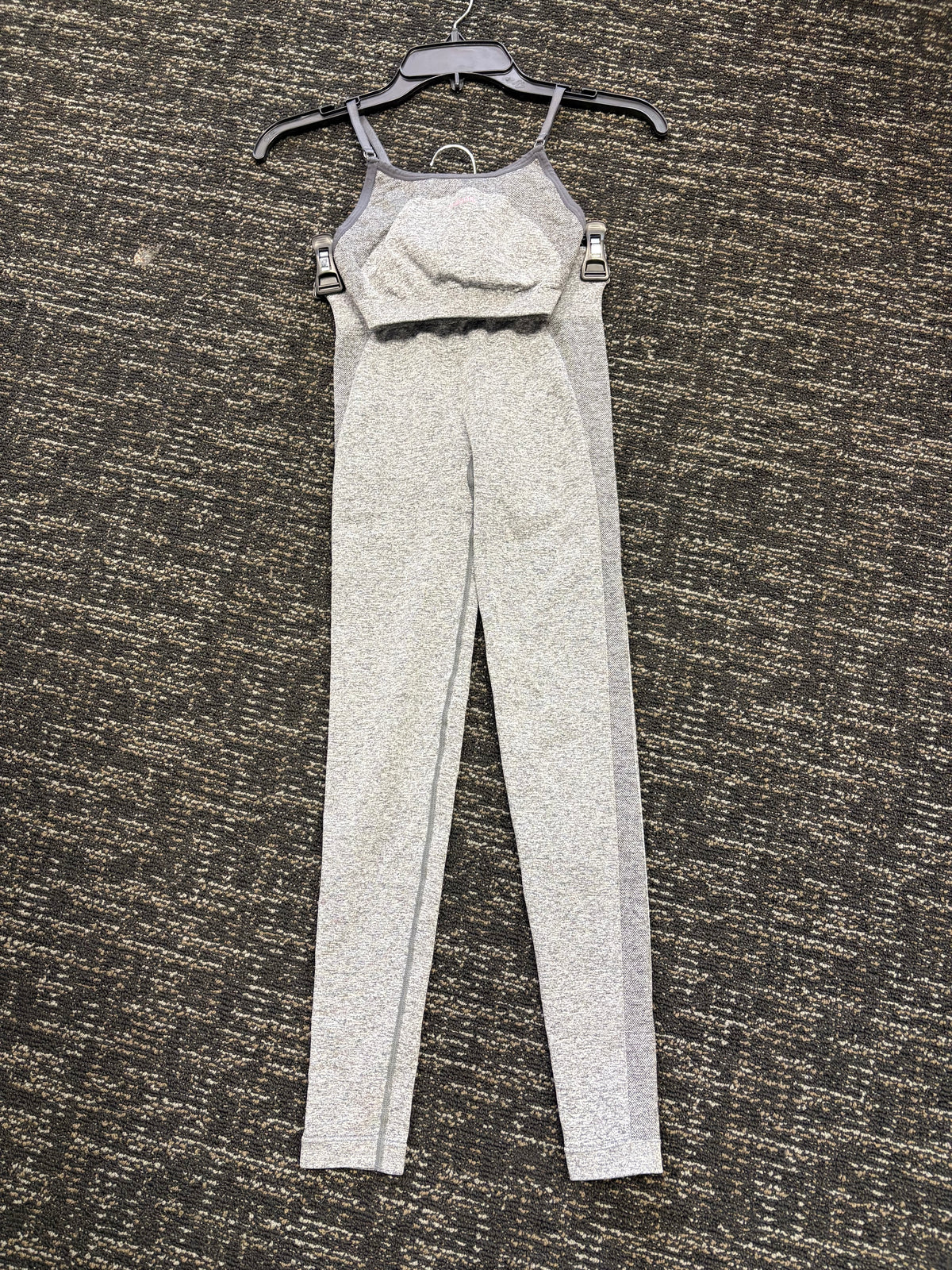 gry gymshark 2 piece outfit, XS