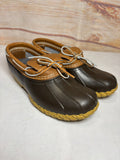 brn llbean moc boots, 8 w