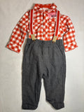 o Cat & Jack overalls w onesie, 6-9m