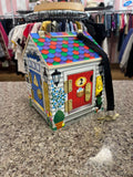 with dolls Melissa and Doug doorbell house