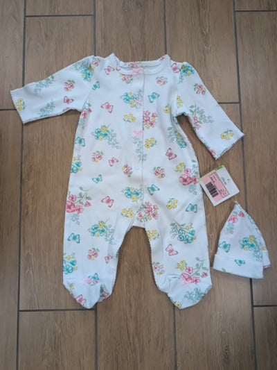 w little me sleeper w hat new, 3m