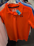 red under armour  collared t, 14/16